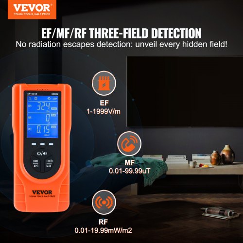 3in1 EMF Meter 5Hz – 35GHz Handheld Rechargeable Electromagnetic Field