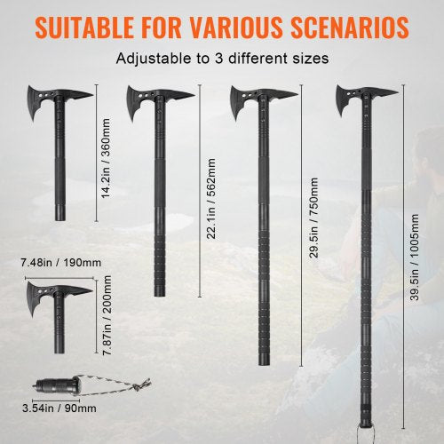 Survival Shovel Survival Axe 28in1 Camping Folding Shovels with Hatchet