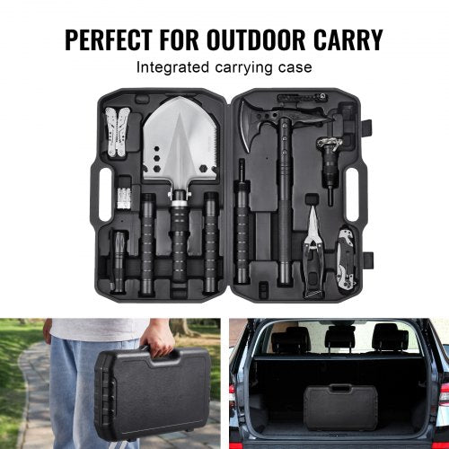 Survival Shovel Survival Axe 28in1 Camping Folding Shovels with Hatchet