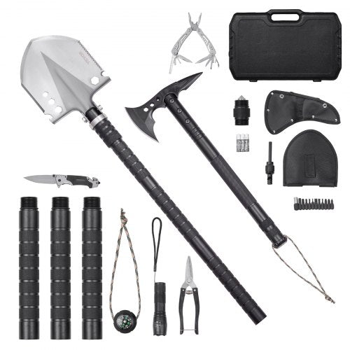 Survival Shovel Survival Axe 28in1 Camping Folding Shovels with Hatchet