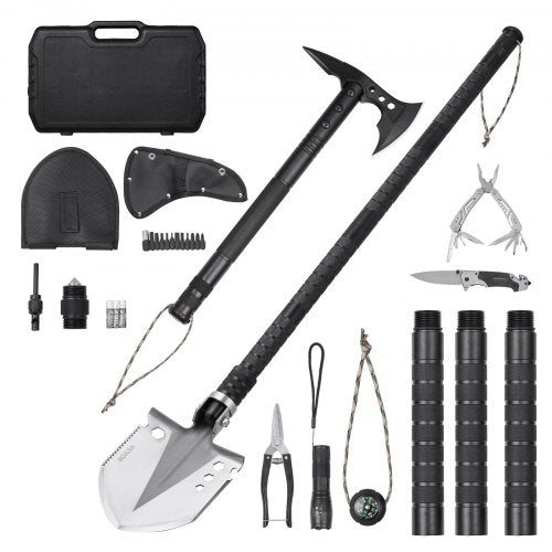 Survival Shovel Survival Axe 28in1 Camping Folding Shovels with Hatchet