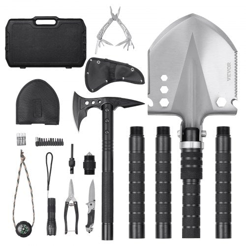 Survival Shovel Survival Axe 28in1 Camping Folding Shovels with Hatchet