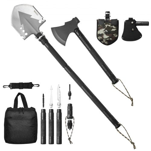 Survival Shovel Survival Axe 16in1 Camping Folding Shovels with Hatchet