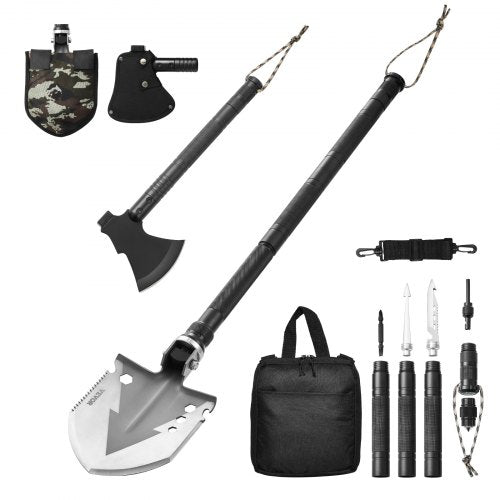 Survival Shovel Survival Axe 16in1 Camping Folding Shovels with Hatchet