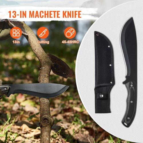 Hunting Knife and Hatchet Axe Combo Set with Sheath Fixed Blade Tactical