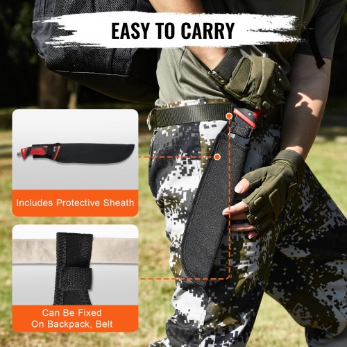 Camping Hatchet and Machete Knife Set with Sheath Hunting Knife