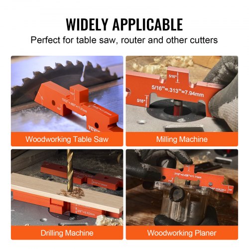 Router Table Setup Bars 14 pcs Precision Aluminum Setup Blocks Height