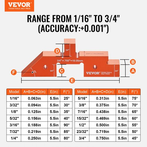 Router Table Setup Bars 14 pcs Precision Aluminum Setup Blocks Height