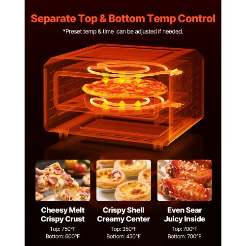 Electric Pizza Oven Smart Pizzas Maker Indoor With 5 Preset 12Inch Countertop