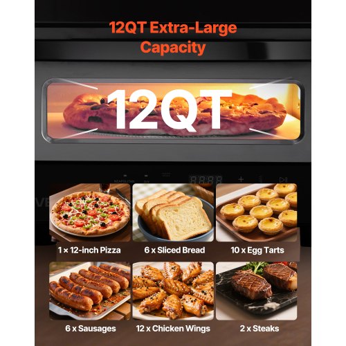 Electric Pizza Oven Smart Pizzas Maker Indoor With 5 Preset 12Inch Countertop