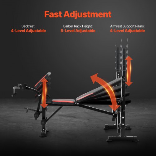 Weight Bench MultiFunctional Adjustable Weight Bench Press for Full Body