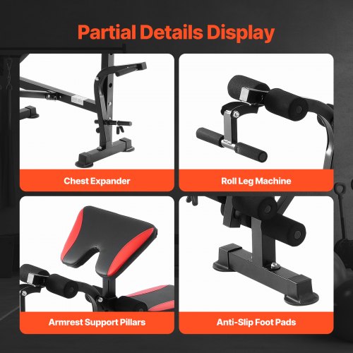 Weight Bench MultiFunctional Adjustable Weight Bench Press for Full Body