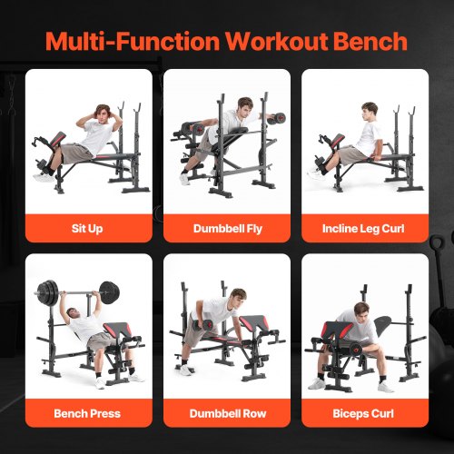 Weight Bench MultiFunctional Adjustable Weight Bench Press for Full Body