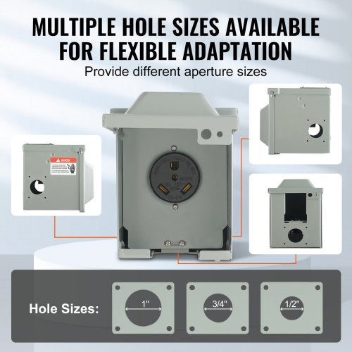 30 Amp RV Power Outlet Box 125250 Volt Enclosed Lockable Outdoor RV