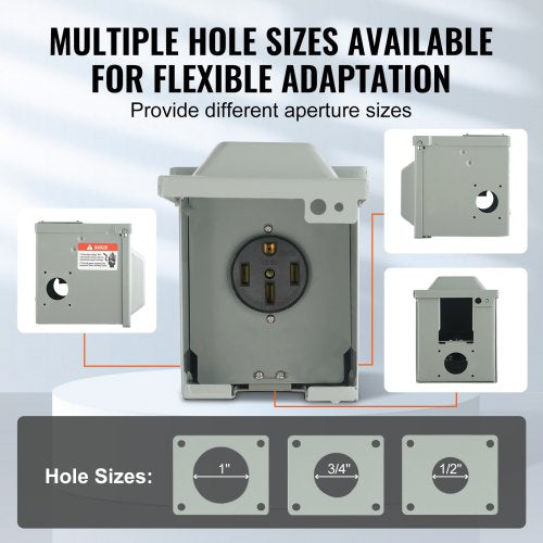 50 Amp RV Power Outlet Box 125250 Volt Enclosed Lockable Outdoor RV