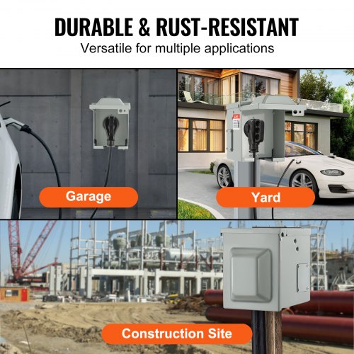 50 Amp RV Power Outlet Box 125250 Volt Enclosed Lockable Outdoor RV