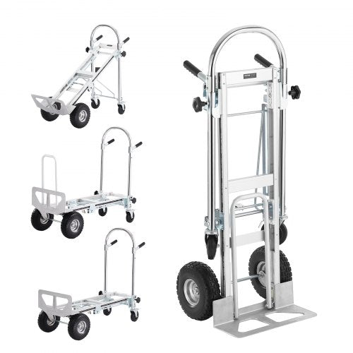 Aluminum Folding Hand Truck 4 in 1 Design 1000 lbs Capacity Heavy Duty