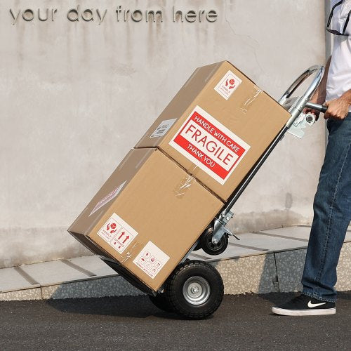 Aluminum Folding Hand Truck 2 in 1 Design 1000 lbs Capacity Heavy Duty