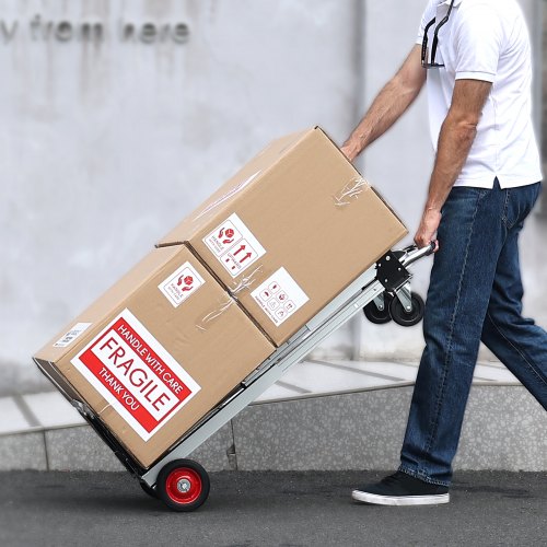 Aluminum Folding Hand Truck 2 in 1 Design 400 lbs Capacity Heavy Duty