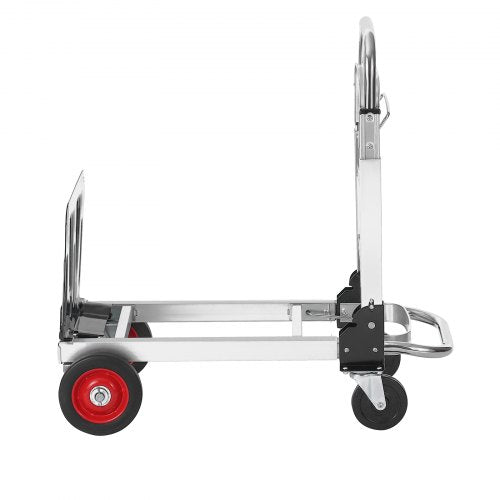 Aluminum Folding Hand Truck 2 in 1 Design 400 lbs Capacity Heavy Duty