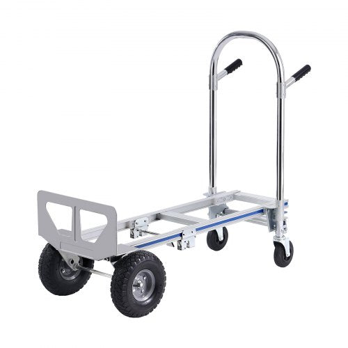 Aluminum Hand Truck 2 in 1 800 lbs Load Capacity Heavy Duty Industrial