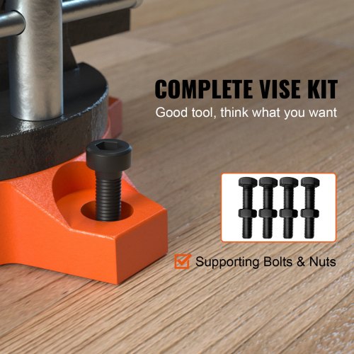45 Bench Vise w Anvil 240°Swivel Base Heavy Duty Multipurpose Vise – 10 L