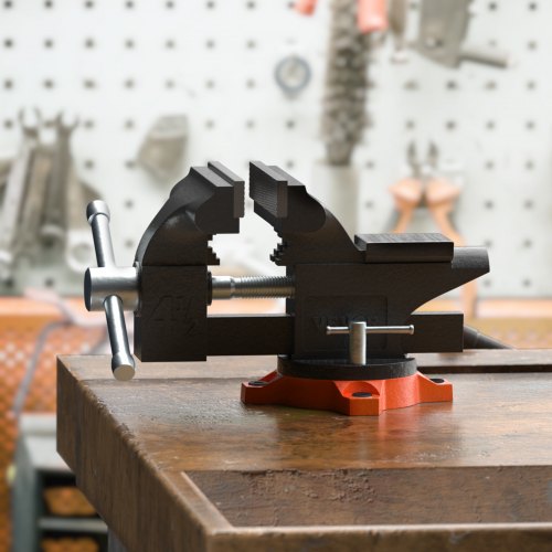 45 Bench Vise w Anvil 240°Swivel Base Heavy Duty Multipurpose Vise – 10 L