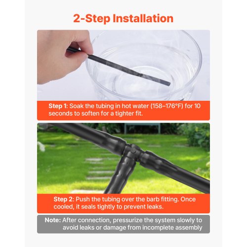 Drip Irrigation Fittings Kit For 1/4 Tubing 300 Pcs System Parts Tees Straight