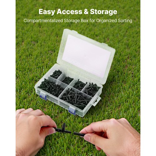 Drip Irrigation Fittings Kit For 1/4 Tubing 300 Pcs System Parts Tees Straight