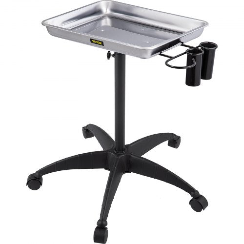 Mayo Stand Medical Tray Height Adjustable Stainless Steel Salon Tray Easy