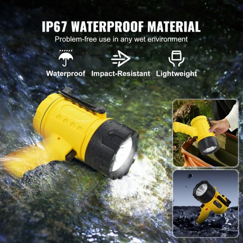 Rechargeable Spotlight Flashlight 1000000 Lumens IP67 Waterproof Handheld