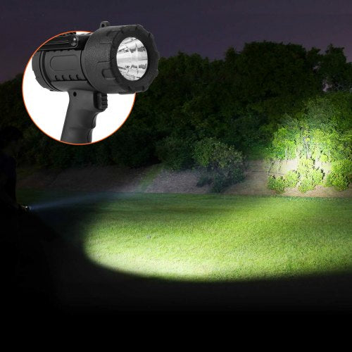 Rechargeable Spotlight Flashlight 200000 Lumens IP67 Waterproof Handheld