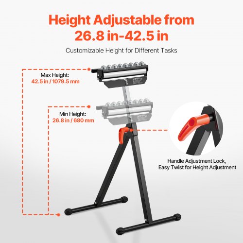 Roller Stand 300 lb Load Capacity 268425 in Adjustable Height Folding