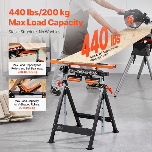 4in1 Roller Stand 440 lb Load Capacity 3350 in Adjustable Height