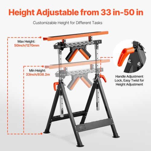 4in1 Roller Stand 440 lb Load Capacity 3350 in Adjustable Height
