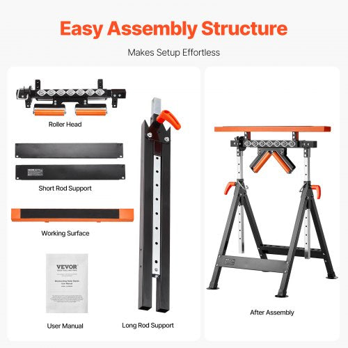 4in1 Roller Stand 440 lb Load Capacity 3350 in Adjustable Height