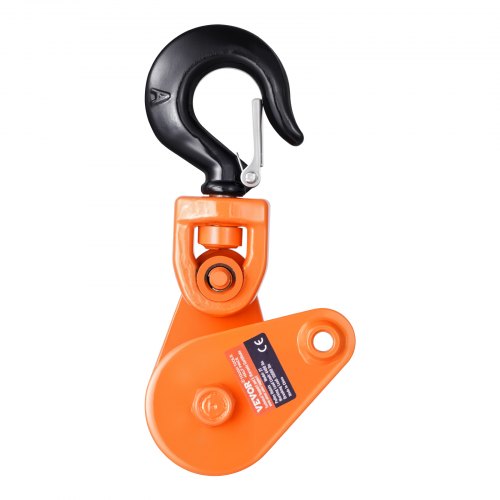 2 Ton Snatch Block with Swivel Hook 3 Sheave 38 Inch Wire Rope Heavy