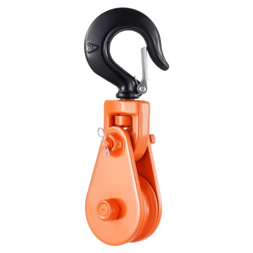 2 Ton Snatch Block with Swivel Hook 3 Sheave 38 Inch Wire Rope Heavy