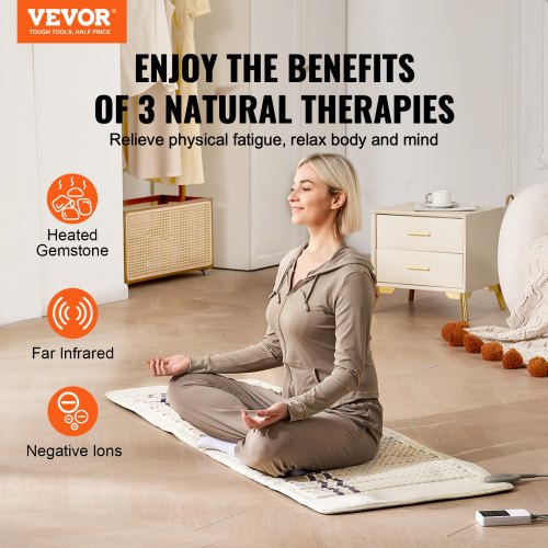 Far Infrared Heating Pad Amethyst Heating Mat with Negative Ions 103159
