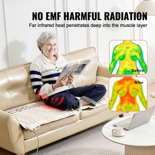 Far Infrared Heating Pad Amethyst Heating Mat with Negative Ions 103159