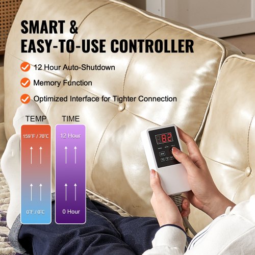 Far Infrared Heating Pad Amethyst Heating Mat with Negative Ions 103159
