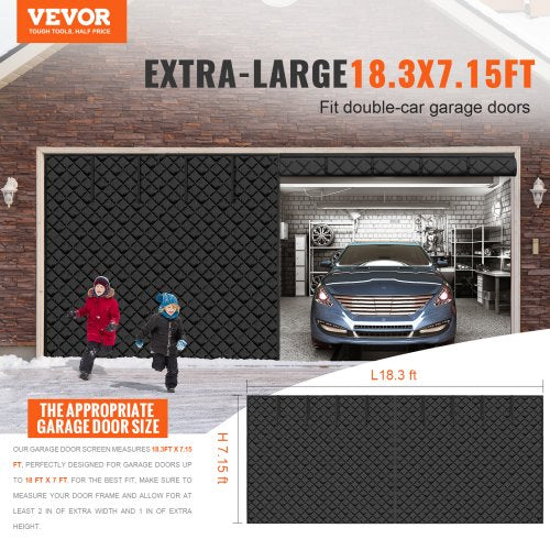 Garage Door Screen for Winter 183 x 715 ft Garage Door Insulation Kit