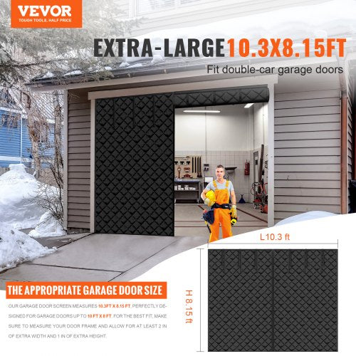 Garage Door Screen for Winter 103 x 814 ft Garage Door Insulation Kit