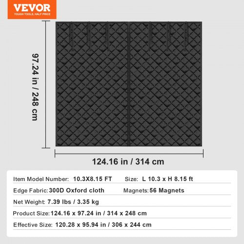 Garage Door Screen for Winter 103 x 814 ft Garage Door Insulation Kit