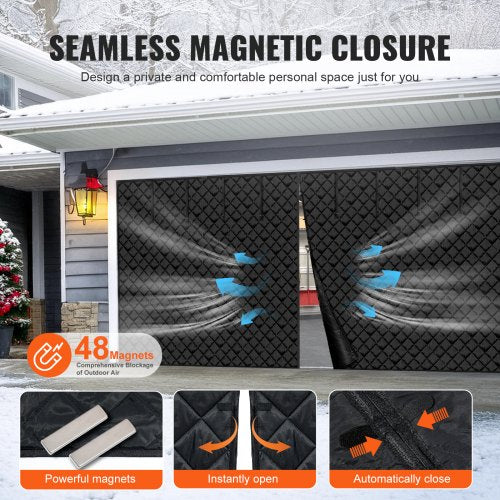 Garage Door Screen for Winter 163 x 715 ft Garage Door Insulation Kit
