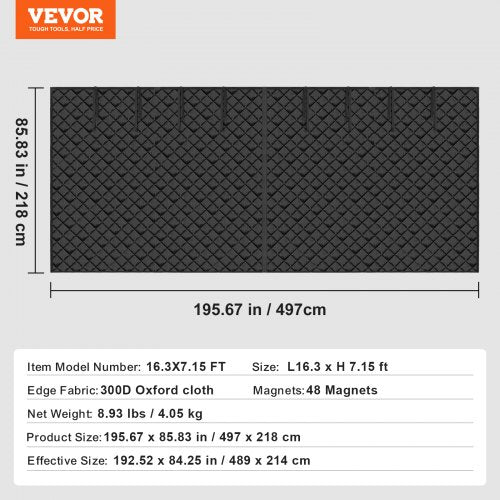 Garage Door Screen for Winter 163 x 715 ft Garage Door Insulation Kit