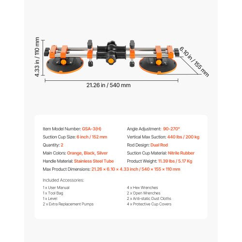 Seamless Seam Setter 2 Packs Granite With 6 In Vacuum Suction Cups Joiner For