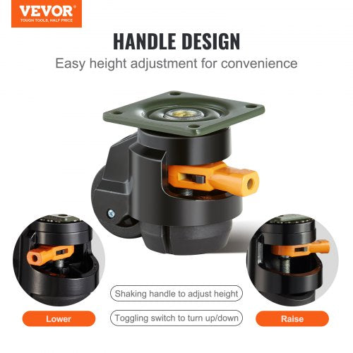 Leveling Casters 4Pack Heavy Duty 360° Swivel Caster Wheels Hold up to 1100 lbs