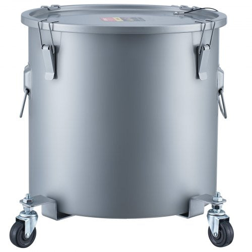 Fryer Grease Bucket 16 Gal Oil Disposal Caddy With Caster Base Carbon Steel