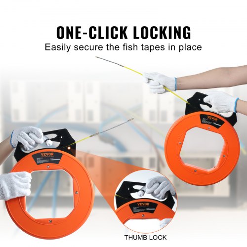 Fish Tape 100 ft 316inch Fiberglass Cable Guide with Enhanced Casing